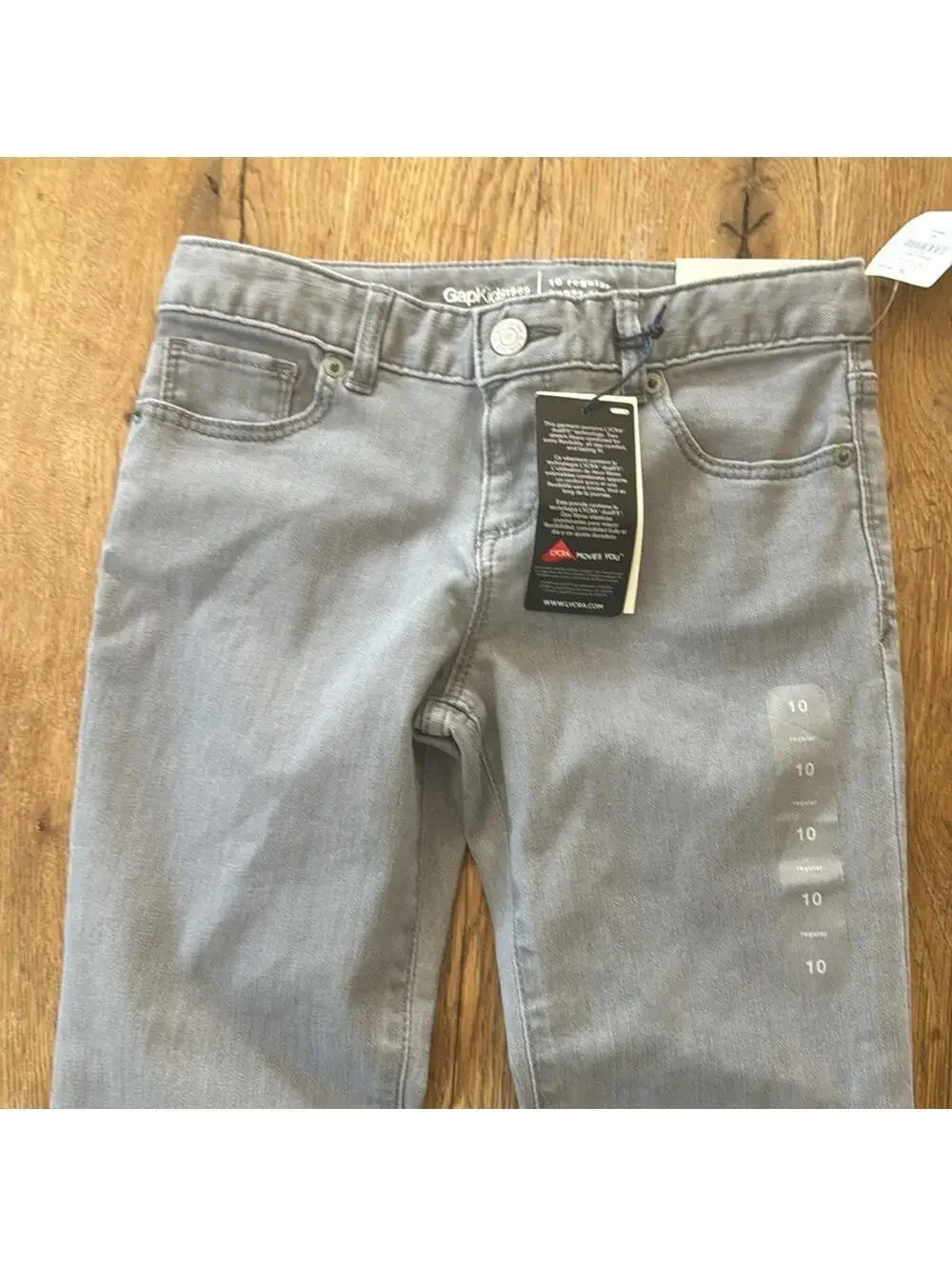 GAP KIDS HIGH STRETCH SUPER SKINNY GRAY JEANS size 10